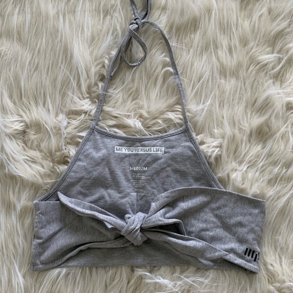 Me You Versus Life Weed Halter Top Medium Copy - Picture 3 of 4